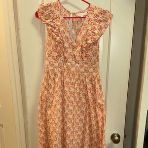 Karlie Floral Maxi Dress in Peach and Cream